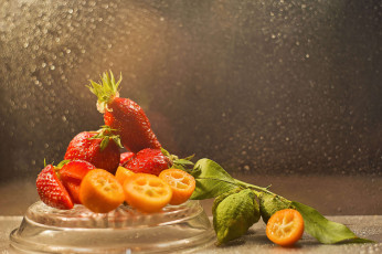 Картинка еда клубника +земляника сочная спелая вкусная ягода