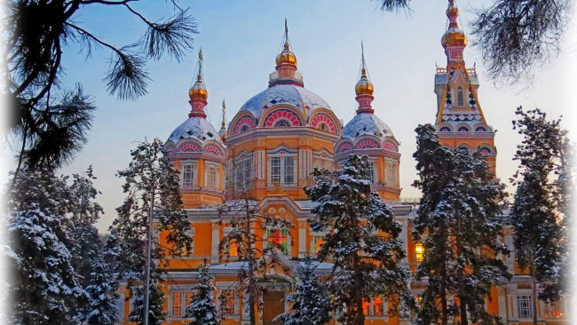 Обои картинки фото города, - православные церкви,  монастыри, снег, зима, храм, собор