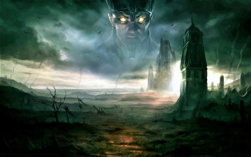Картинка видео+игры age+of+conan +hyborian+adventures колдун башни туман могилы