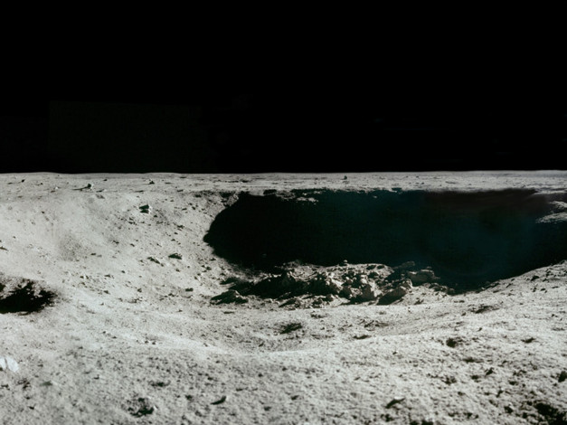 Обои картинки фото панорама, восточного, кратера, космос, луна