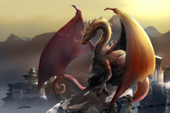 Картинка фэнтези драконы тибет