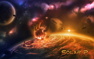 Картинка solar видео игры арт рука галактика космос