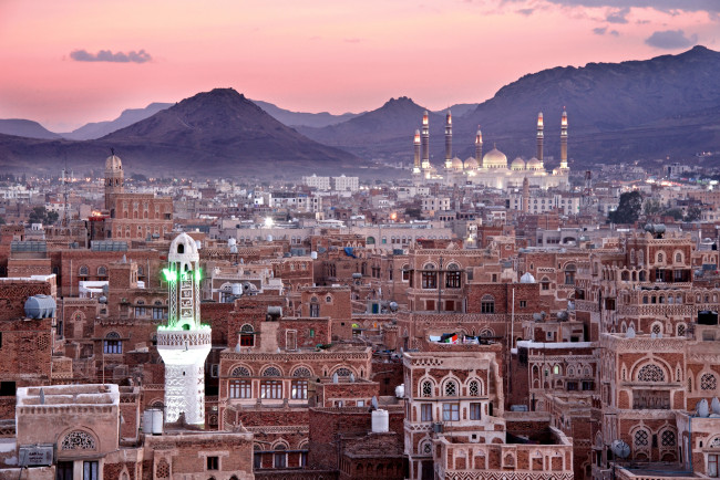 Обои картинки фото сана , йемен, города, - столицы государств, панорама, мечеть