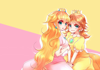 Картинка аниме unknown +другое super mario princess daisy принцессы короны peach kazesuke арт девушки