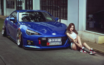 Картинка автомобили -авто+с+девушками автомобиль азиатка фон взгляд девушка