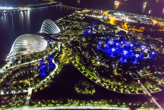 Обои картинки фото города, сингапур , сингапур, ночные, огни, singapore, night, lights