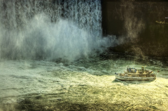 Картинка ниагарский водопад корабли другое туристы