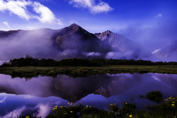 Картинка природа реки озера тибет озеро облака горы