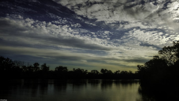 Картинка природа реки озера облака озеро вечер