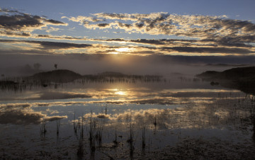 Картинка природа восходы закаты отражение озеро закат небо