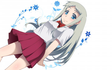 обоя аниме, anohana, фон, взгляд, девушка