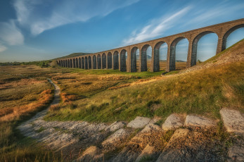 Картинка города -+мосты англия арка тропинка виадук ribblehead