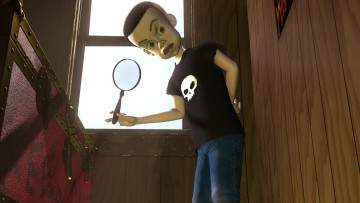 Картинка мультфильмы toy+story сундук окно череп лупа мальчик
