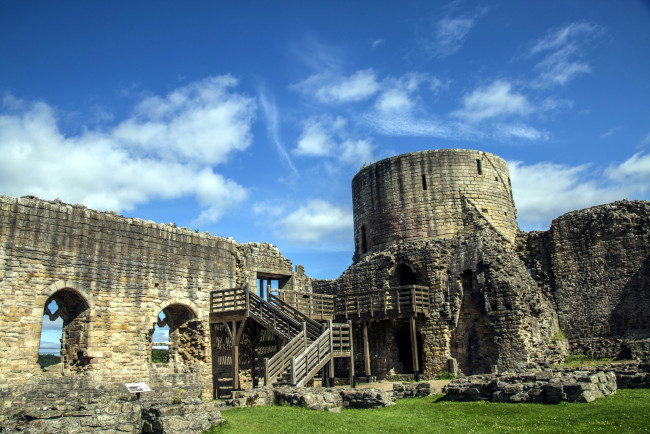 Обои картинки фото barnard castle ruins in england, разное, развалины,  руины,  металлолом, barnard, castle, ruins, in, england