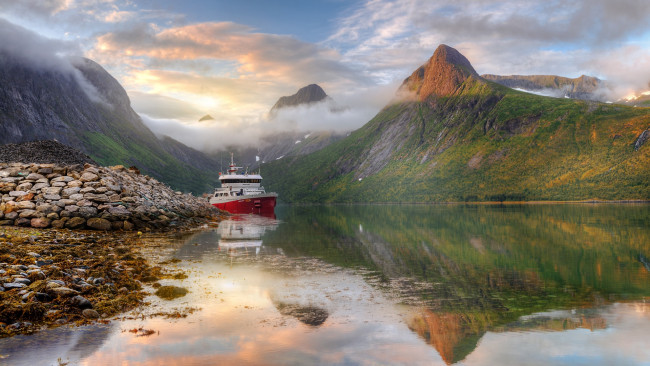 Обои картинки фото корабли, яхты, сенья, норвегия