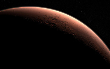 Картинка космос марс звезды кратер