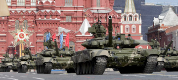 Картинка парад победы техника военная красная площадь танки т-90