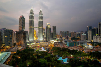 Картинка kuala+lumpur+city+centre города куала-лумпур+ малайзия близнецы башни