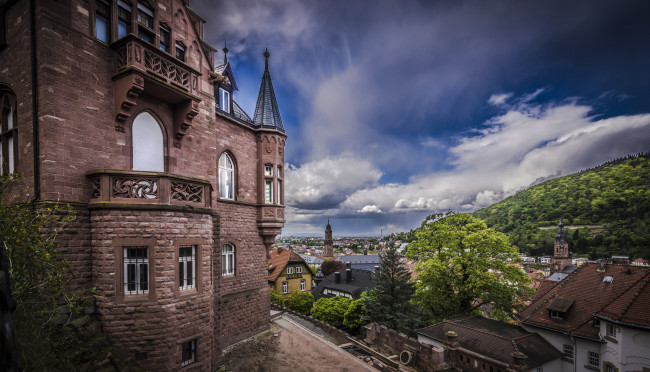 Обои картинки фото heidelberg, города, - панорамы, обзор, замок