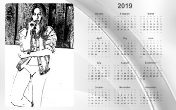 Картинка календари компьютерный+дизайн девушка взгляд