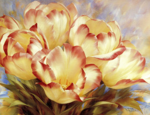 Картинка игорь левашов рисованные цветы тюльпаны