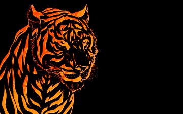 Картинка рисованные животные +тигры тигр фон
