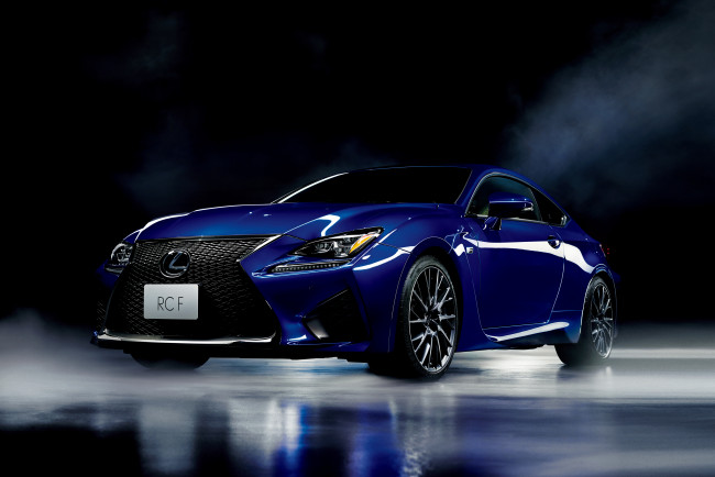 Обои картинки фото автомобили, lexus, jp-spec, f, rc, 2014г, синий