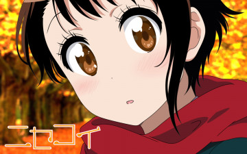 Картинка аниме nisekoi взгляд фон девушка