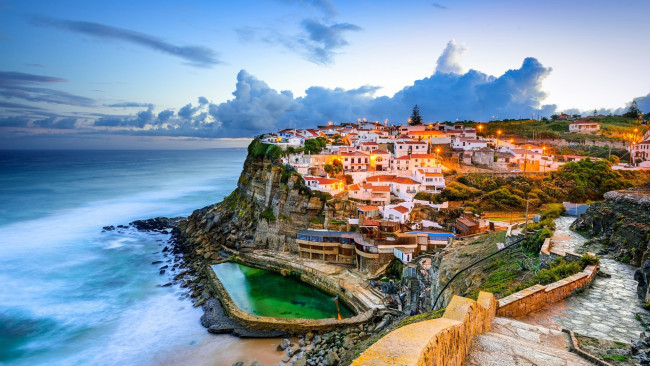 Обои картинки фото azenhas do mar, portugal, города, - панорамы, azenhas, do, mar