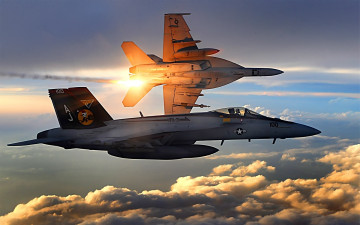 Картинка fa 18 super hornet авиация боевые самолёты