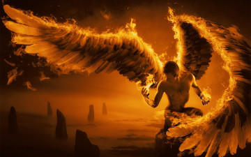 Картинка фэнтези ангелы крилья