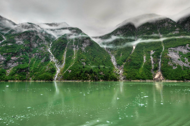 Обои картинки фото tracy, arm, fjord, alaska, природа, реки, озера, горы, аляска, фьорд, озеро