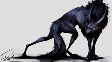 Картинка фэнтези оборотни оборотень арт фон рога зверь