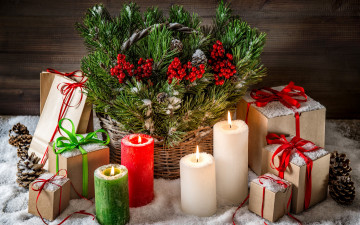 Картинка праздничные подарки+и+коробочки decoration xmas merry christmas украшения подарки снег елка свечи новый год рождество gifts