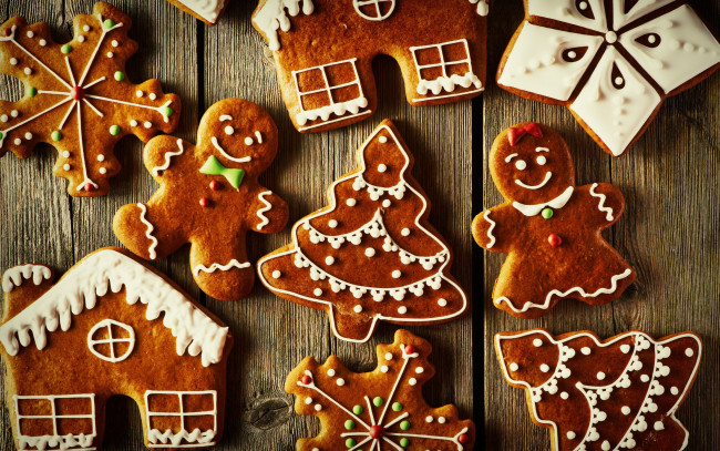 Обои картинки фото праздничные, угощения, merry, выпечка, новый, год, рождество, gingerbread, сладкое, глазурь, печенье, cookies, decoration, xmas, christmas