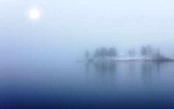 Картинка природа реки озера туман деревья озеро
