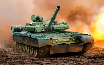Картинка рисованное армия tank t-80 bv weapon painting war art