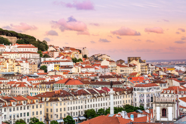 Обои картинки фото города, лиссабон , португалия, панорама