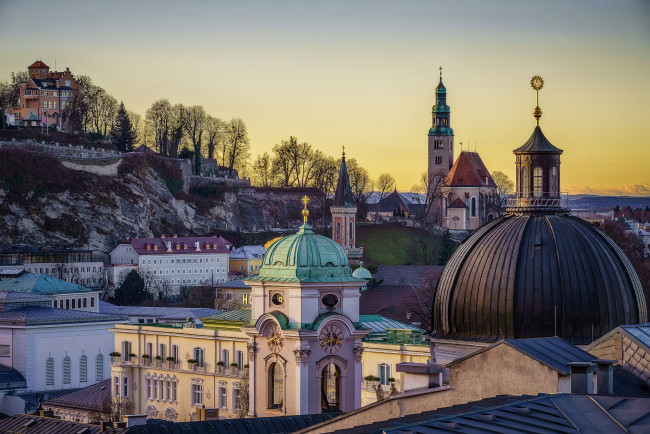 Обои картинки фото города, зальцбург , австрия, крыши