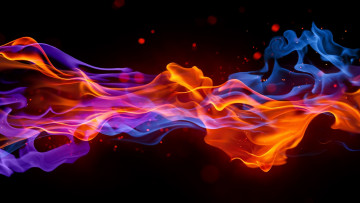 Картинка 3д+графика абстракция+ abstract цвета пламя огонь
