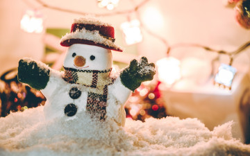 Картинка праздничные снеговики снеговик рождество новый год снежинки снег зима decoration snowman xmas merry christmas snow winter happy