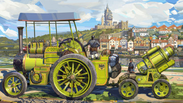 Картинка рисованное армия техника город военные
