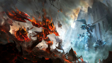 Картинка видео+игры akaneiro +demon+hunters персонажи стихии бой замок