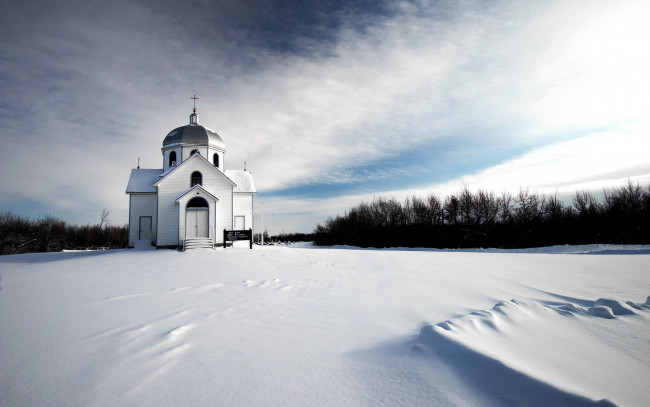 Обои картинки фото города, православные, церкви, монастыри, зима, храм, пейзаж