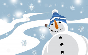 Картинка праздничные векторная+графика+ новый+год снежинки снеговик