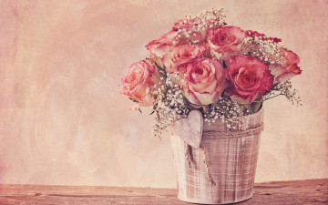 Картинка цветы букеты +композиции style vintage винтаж розы bouquet flower roses