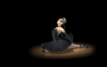 Картинка 3д+графика люди+ people пуанты балерина фон пачка девушка корсет