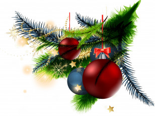Картинка праздничные векторная+графика+ новый+год шары игрушки новый год графика ветка елка