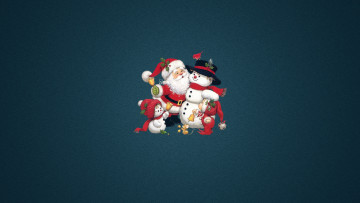 Картинка праздничные векторная+графика+ новый+год клаус снеговик рождество санта ребенок костюм дедушка дед праздник санта-клаус - снеговики минимализм новый год