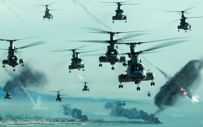 Обои картинки фото кино фильмы, battle,  los angeles, вертолеты